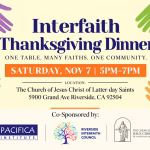 Riverside Interfaith Thanksgiving Dinner 2026